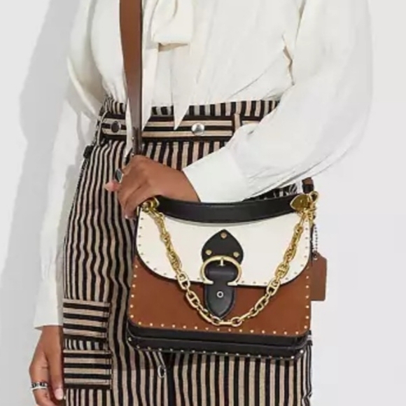 Coach Handbags - Coach Beat Shoulder Bag in Color Block with Rivets.